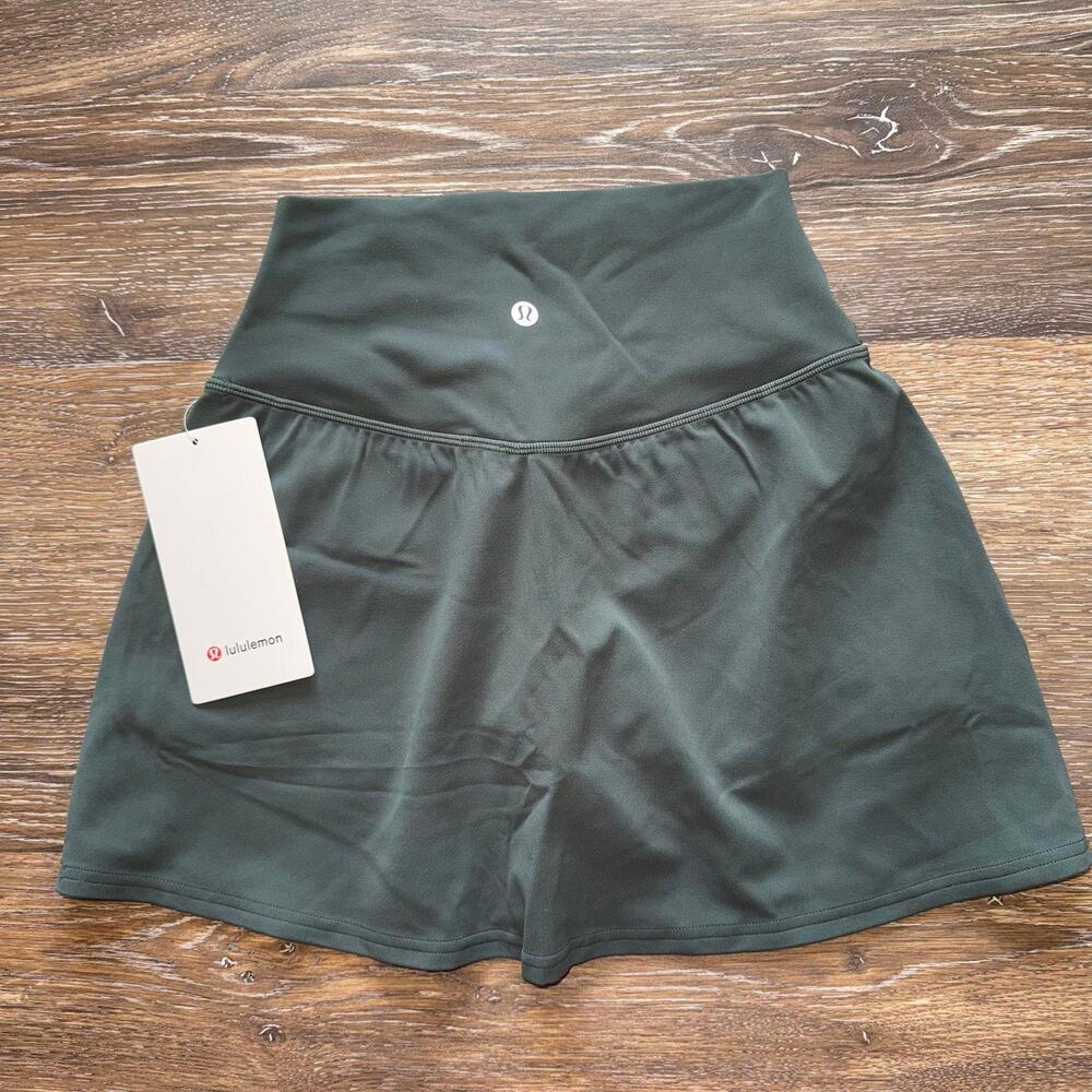lululemon athletica dark green skort